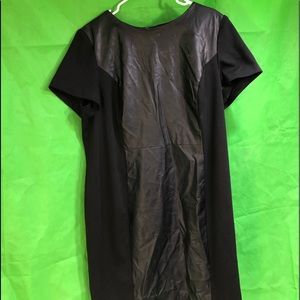 Nice leather and cloth shirt dress